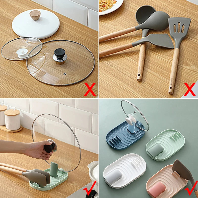 Support pliable pour couvercle et ustensile - Pratique et élégant