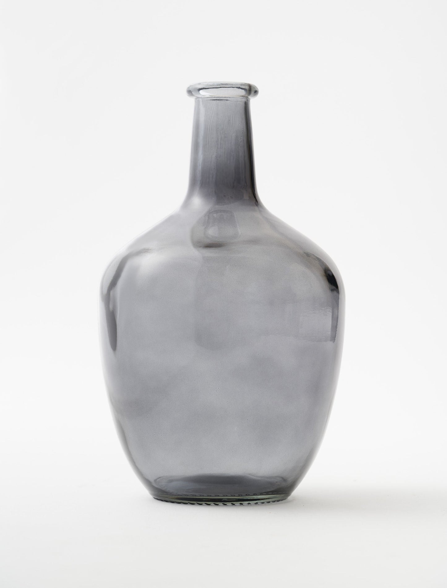 Vase Ballon en Verre Gris – Design Moderne & Décoratif