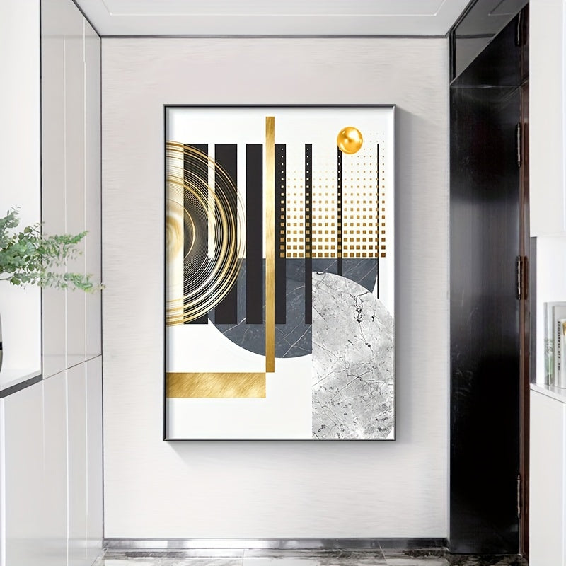 Lot de 3 tableaux abstraits dorés