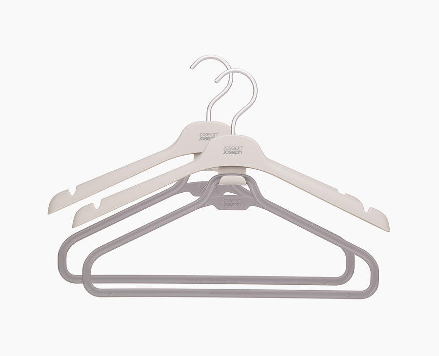 [hidden] Orderly™ Set of 2 Ecru Long Garment Hangers - 55018 - Image 1