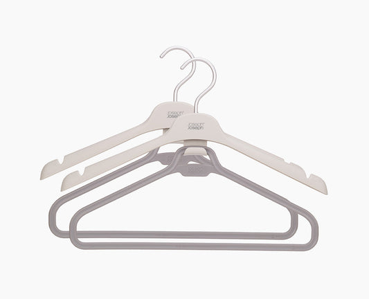 [hidden] Orderly™ Set of 2 Ecru Long Garment Hangers - 55018 - Image 1