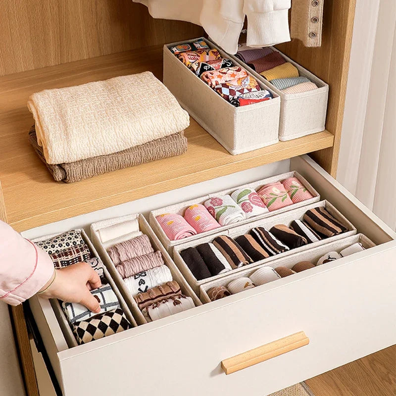 Organisateurs en Tissu pour Tiroirs et Étagères – Rangement Pratique et Élégant