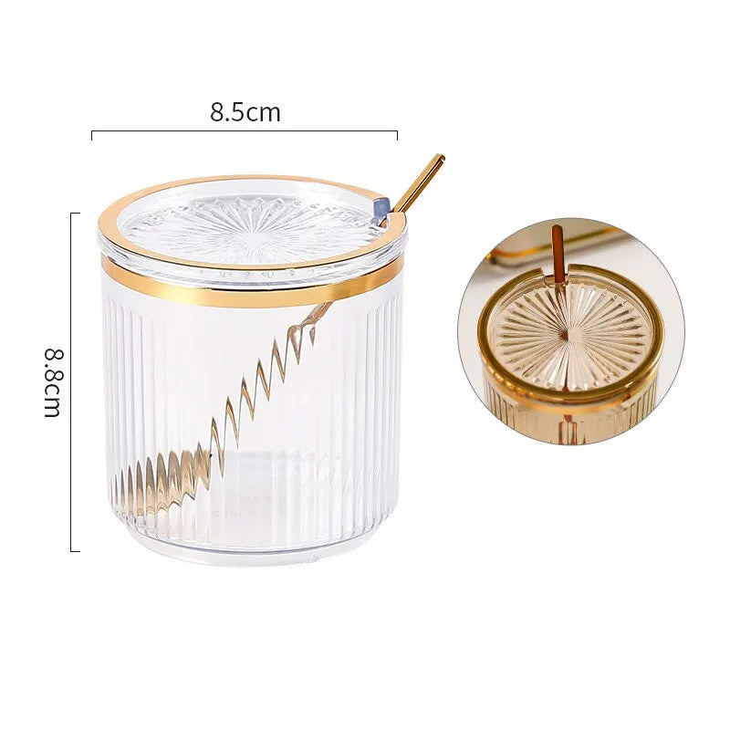 Set de 3 pots à épices avec cuillères et plateau- Rangement élégant et pratique