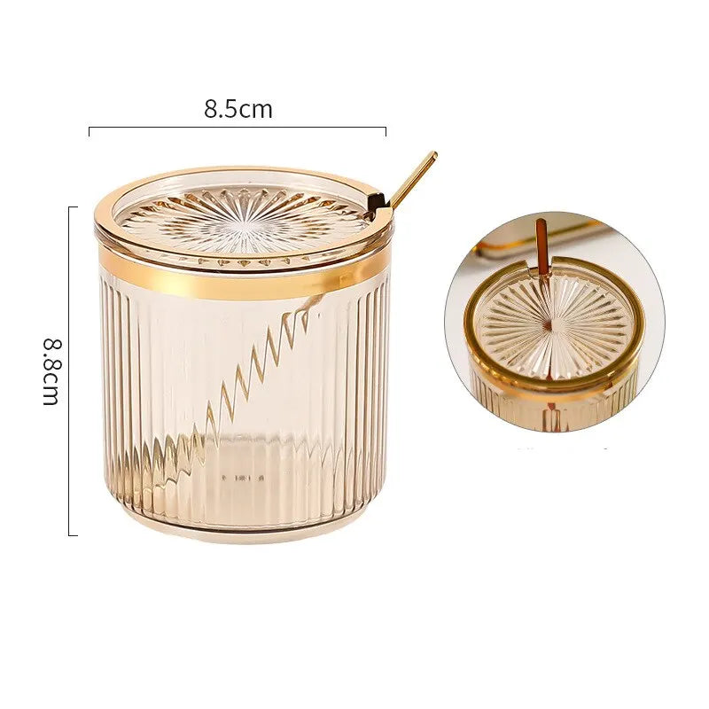 Set de 3 pots à épices avec cuillères et plateau- Rangement élégant et pratique