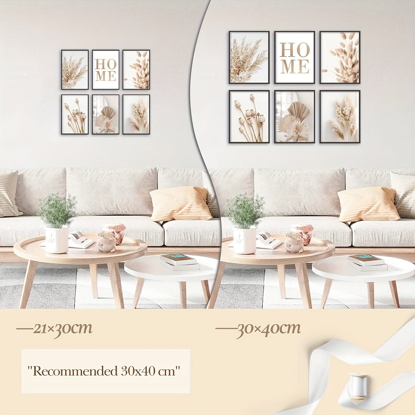 Ensemble d'affiche Murale – Thème Nature et Élégance Bohème