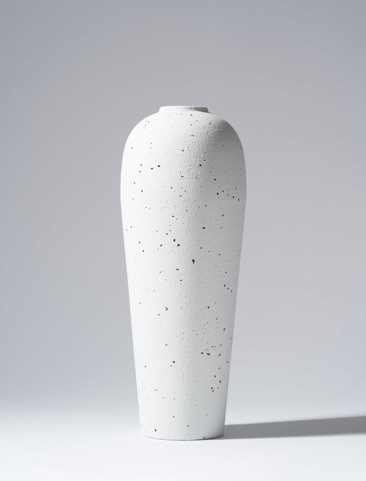 vase Lola haut – blanc moucheté